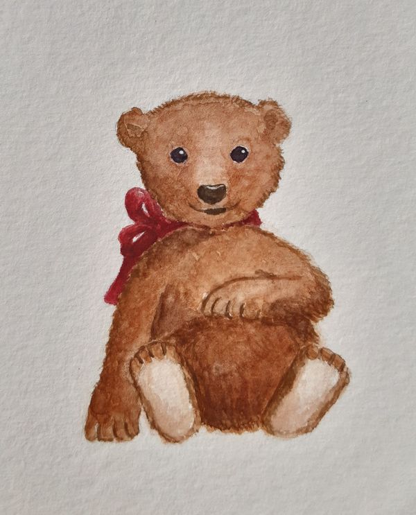 Teddybär, Aquarell